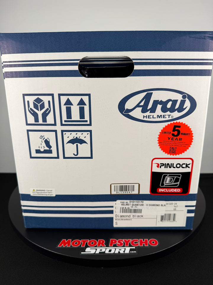 Arai Quantum-X Helmet - Diamond Black - Size S - OPEN BOX