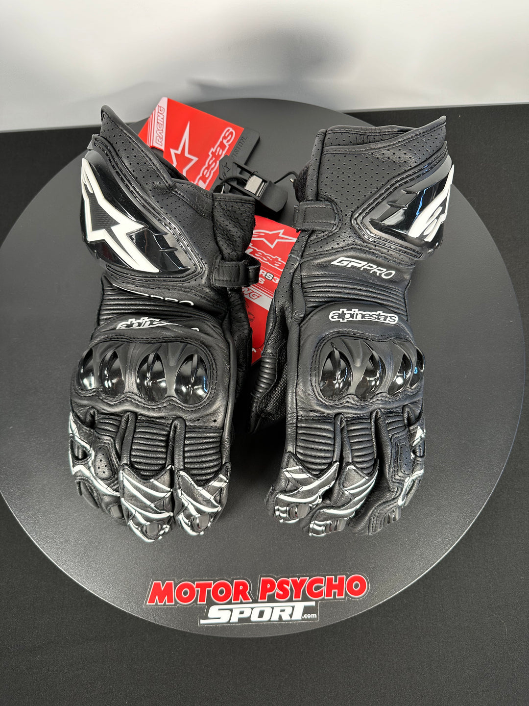 Alpinestars GP Pro RS3 Gloves - Black/White - Size Large - OPEN BOX