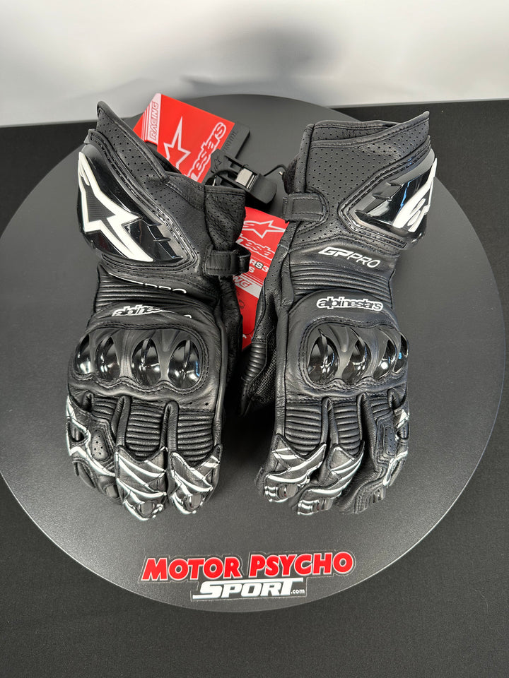 Alpinestars GP Pro RS3 Gloves - Black/White - Size Large - OPEN BOX