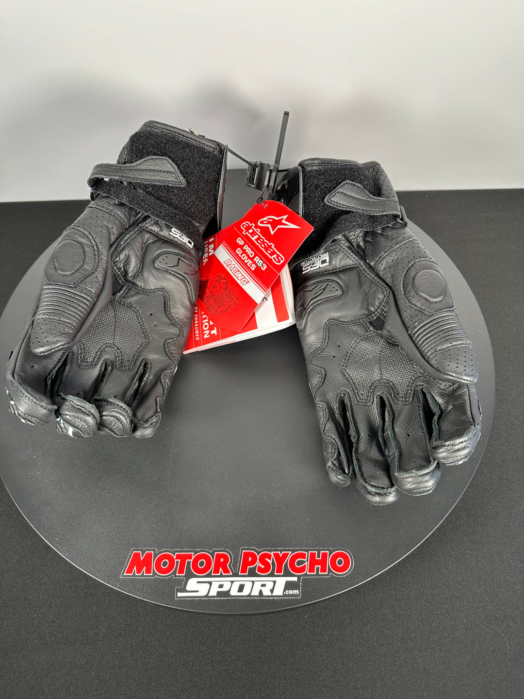 Alpinestars GP Pro RS3 Gloves - Black/White - Size Large - OPEN BOX