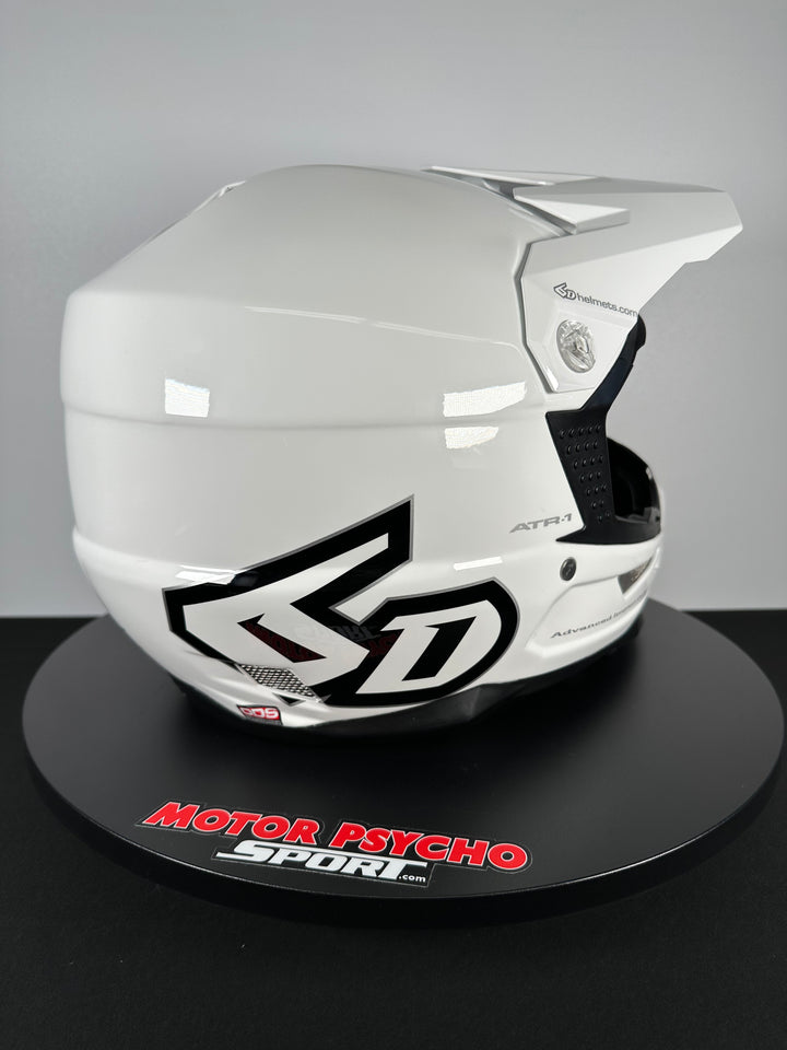 6D ATR-1 Solid Helmet - Gloss White - Size Small - OPEN BOX