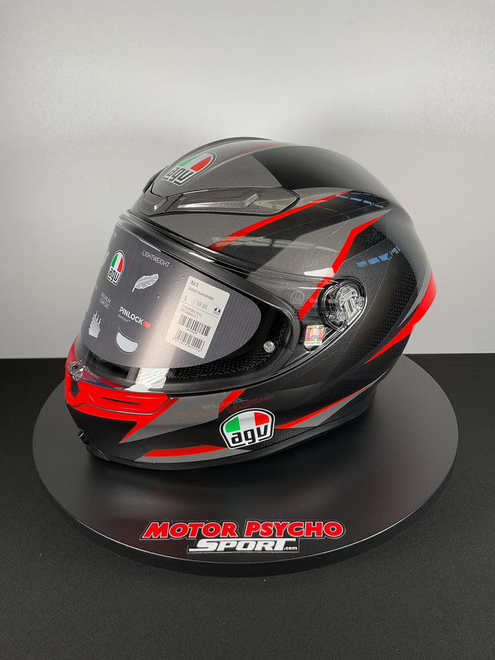 AGV K6 S Helmet - Slashcut Black/Grey/Red - OPEN BOX
