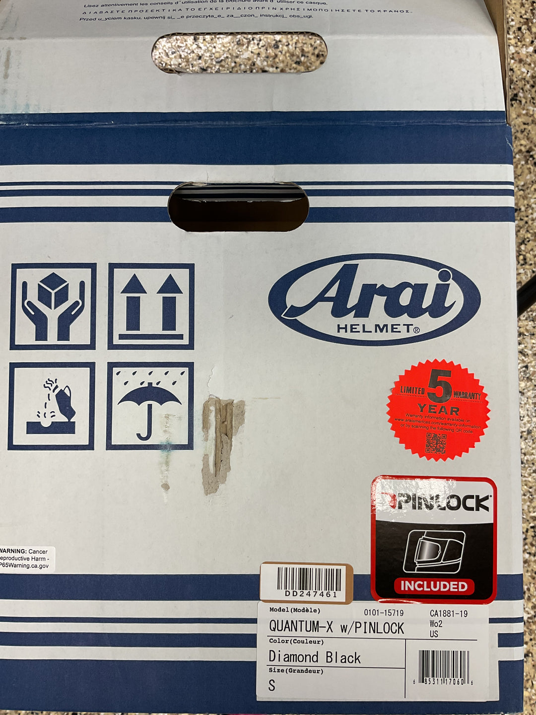 arai 807710 quantum-x style helmet xs pink Arai Quantum-X Helmet - Diamond Black - Size S