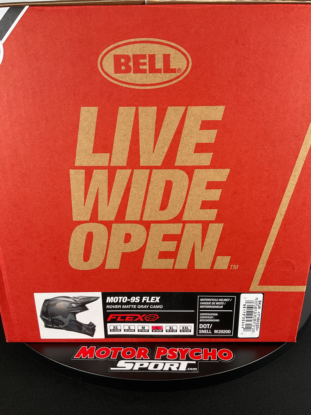 Bell Moto-9S Flex Helmet - Rover Matte Gray Camo - Size L - OPEN BOX