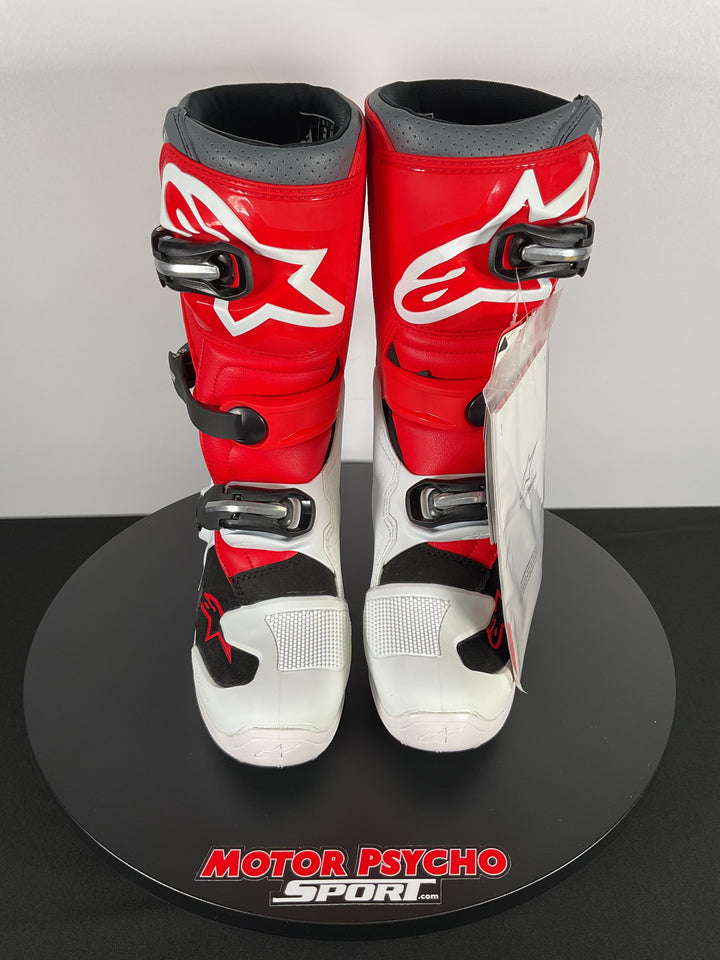 Alpinestars Youth Tech 7s Boots - White/Red/Gray - CLOSEOUT