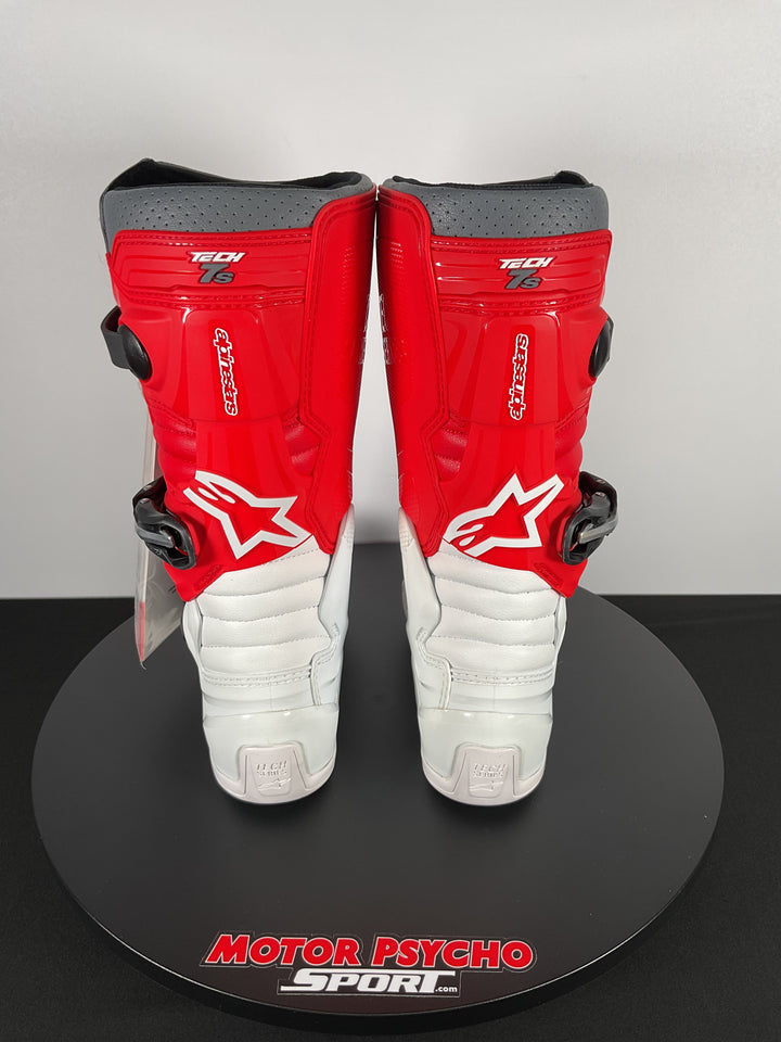 Alpinestars Youth Tech 7s Boots - White/Red/Gray - CLOSEOUT