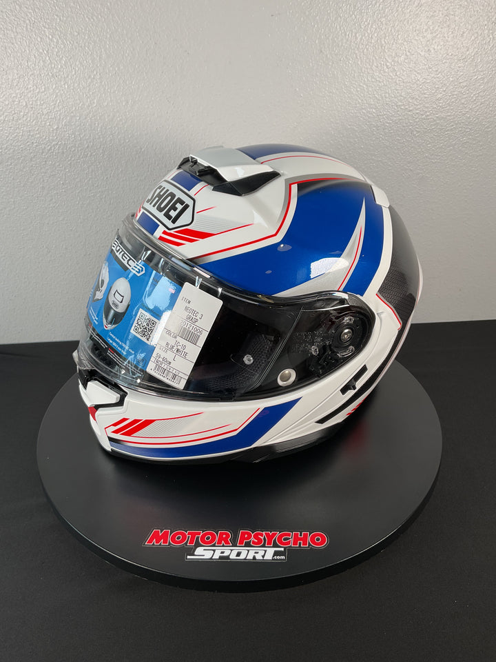 Shoei Neotec 3 Grasp Modular Helmet - TC-10 White/Black/Blue - USED / OPEN BOX