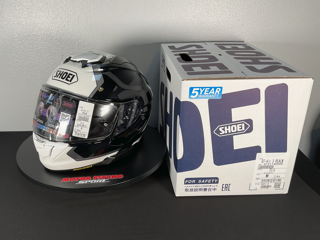 Shoei GT-Air 3 Realm Helmet - TC-5 White/Black/Silver - Size M - USED / OPEN BOX