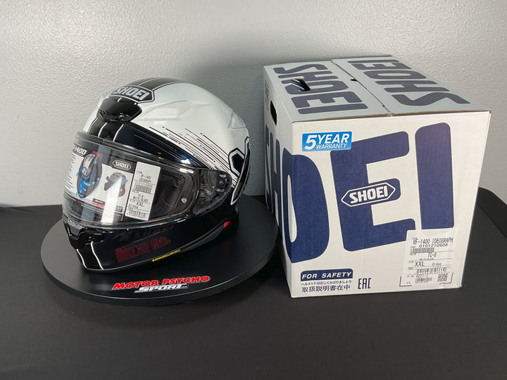 Shoei RF-1400 Ideograph Helmet - TC-6 White/Black - Size XXL - USED / OPEN BOX