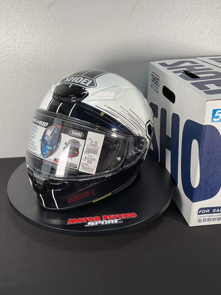 Shoei RF-1400 Ideograph Helmet - TC-6 White/Black - Size XXL - USED / OPEN BOX