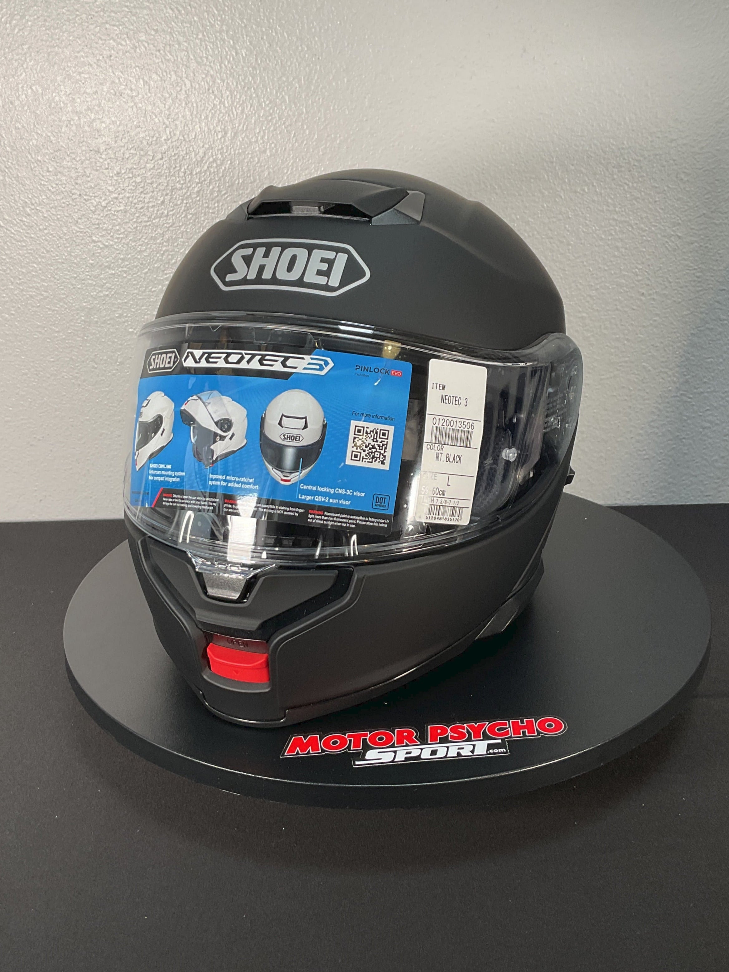 Shoei Neotec 3 Modular Helmet - Matte Black - Size L - USED / OPEN