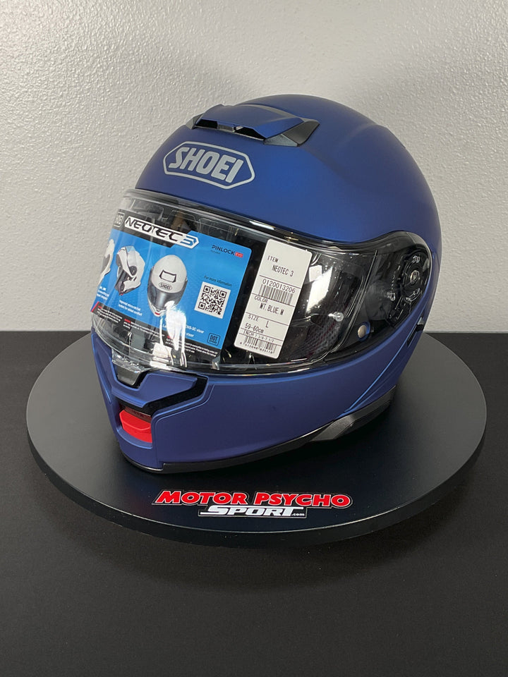 Shoei Neotec 3 Modular Helmet - Matte Blue Metallic - Size L - USED / OPEN BOX