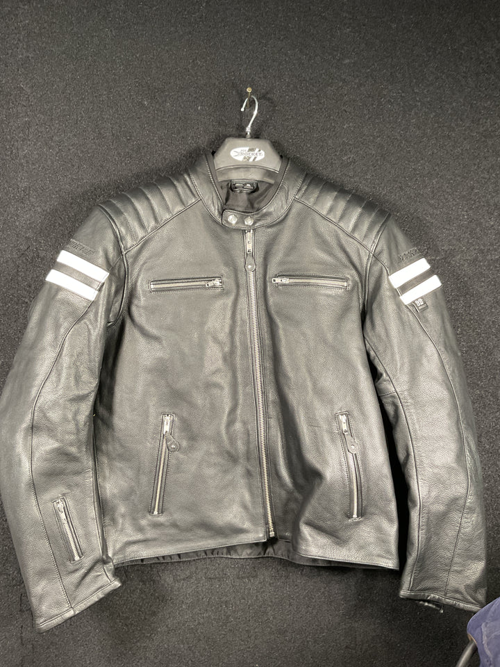 Joe Rocket Classic 92’Mens Leather Jacket Black/White - Size - XL - OPEN BOX