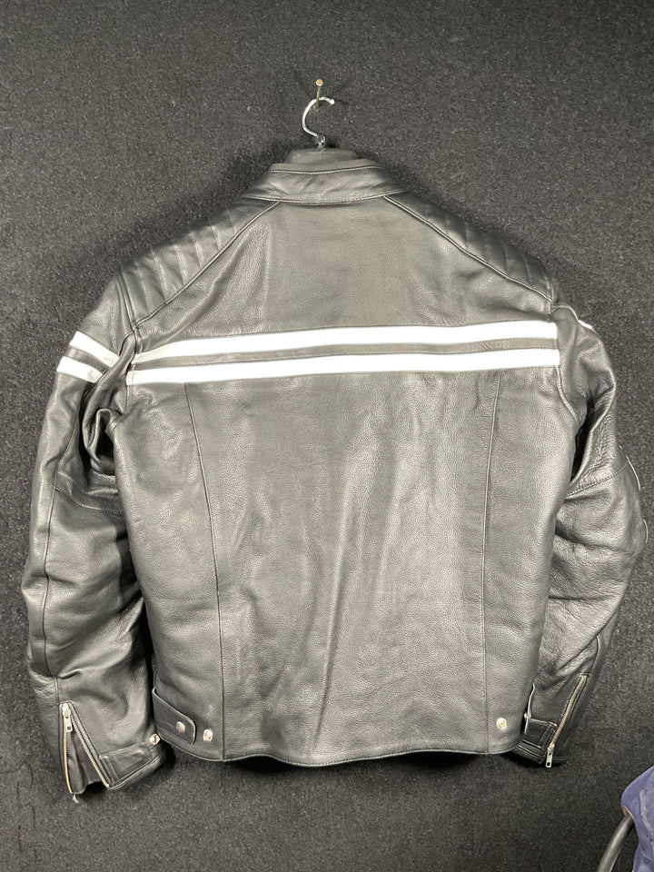 Joe Rocket Classic 92’Mens Leather Jacket Black/White - Size - XL - OPEN BOX
