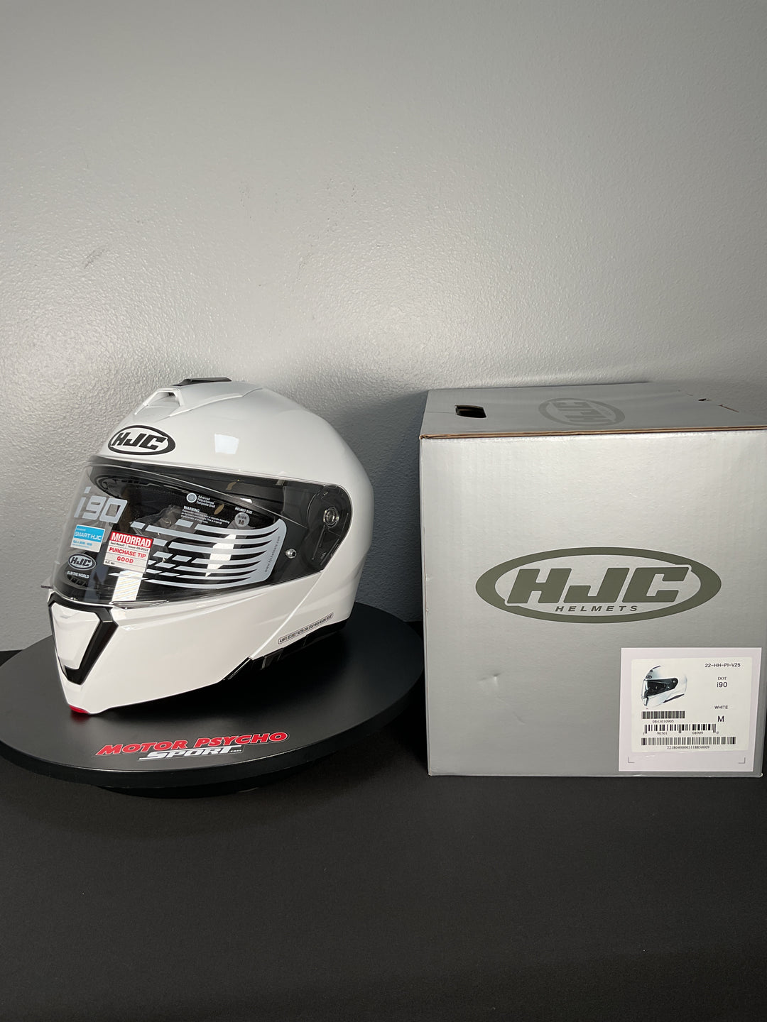 HJC i90 Modular Helmet - Gloss White - Size Medium - OPEN BOX