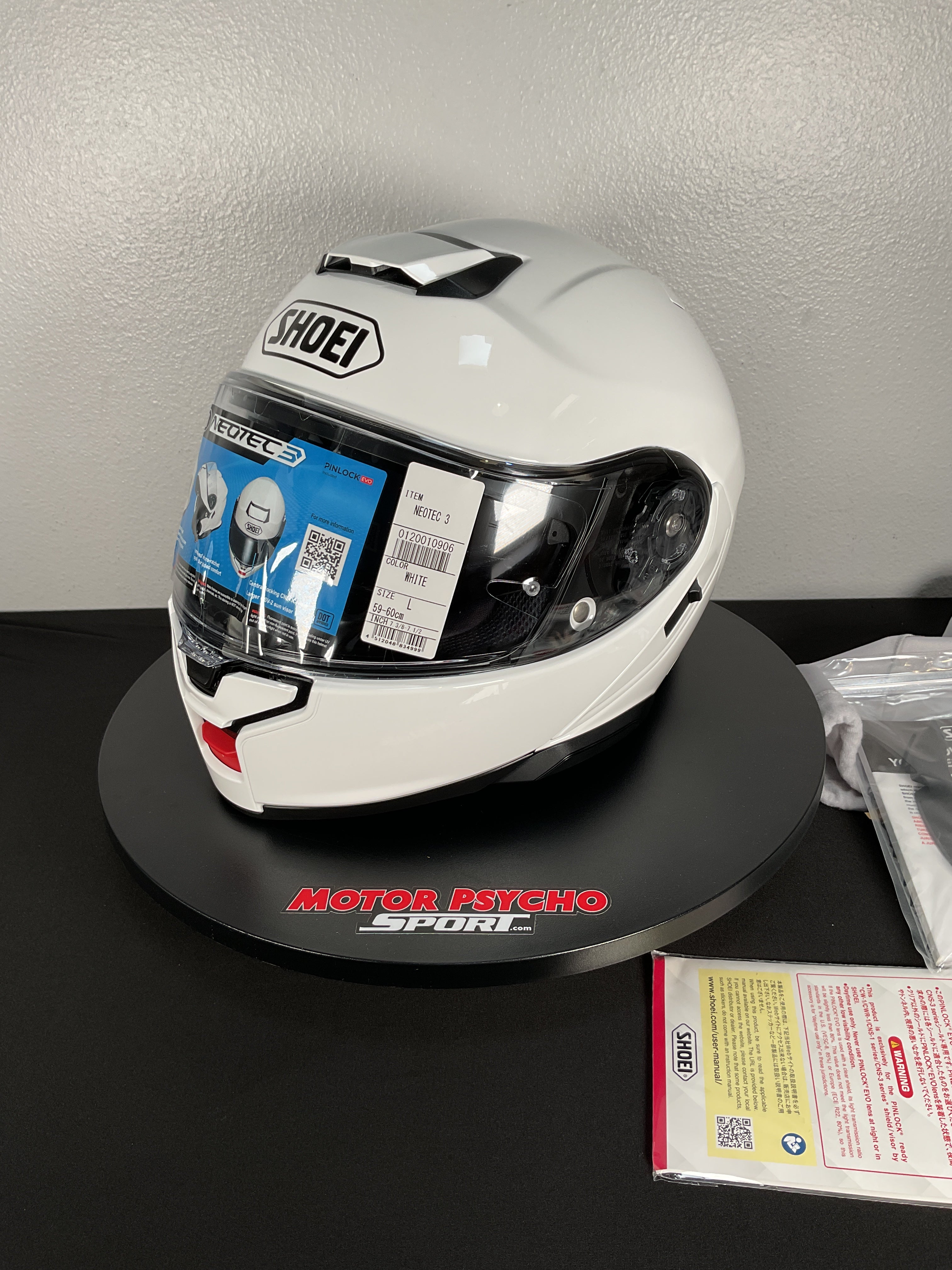 再アップ / Dead Stock SHOEI D-3 WHITE 62cm SHOEI 送料無料 内装加工済 Dead Stock 新品 箱付 D-3 WHITE