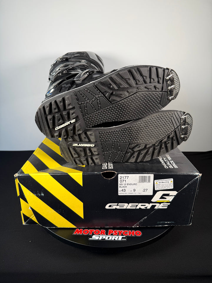 Gaerne SG-12 Enduro Boots - Black Size 9 - OPEN BOX
