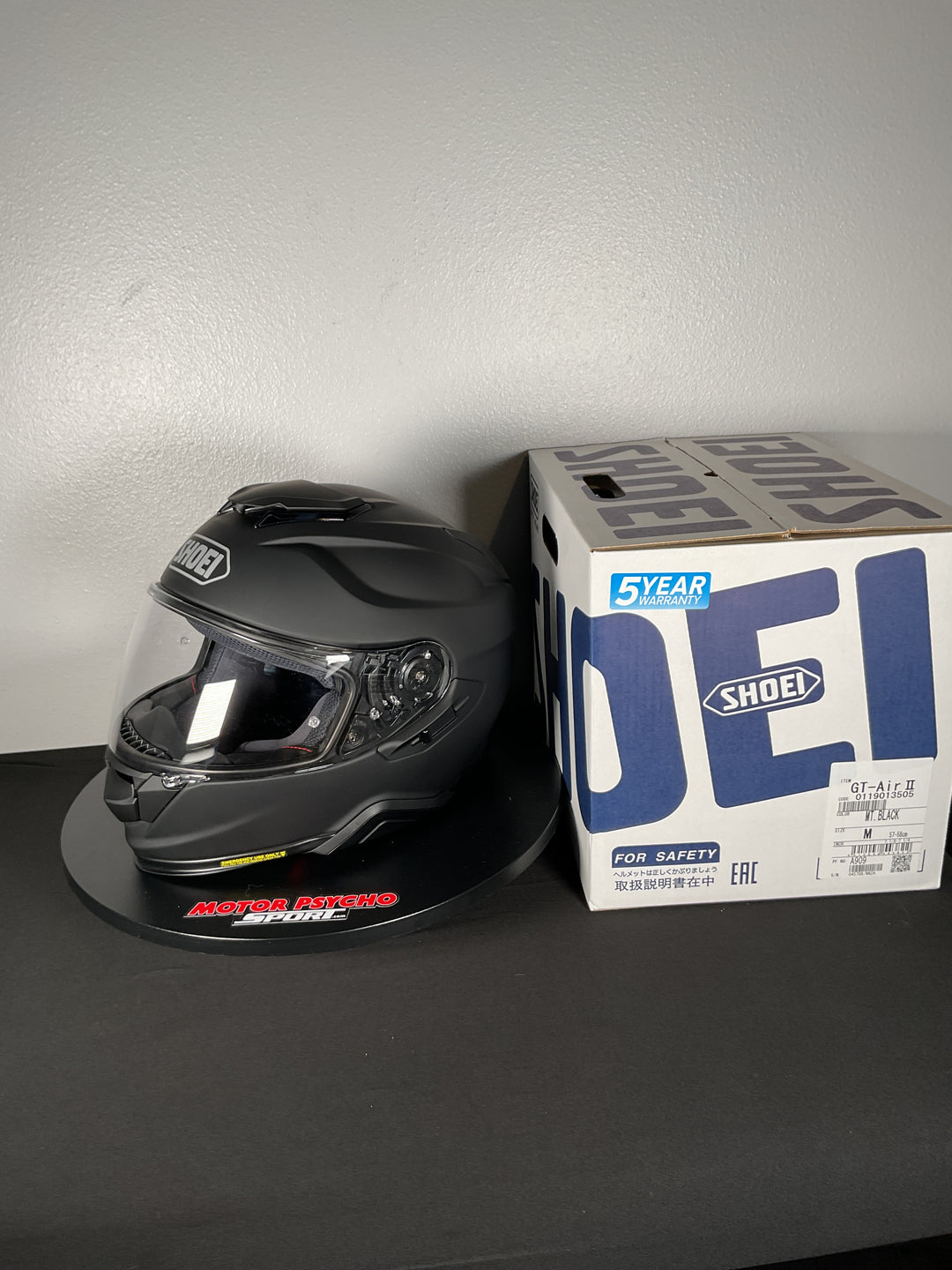 Shoei GT-Air II Helmet - Matte Black - Size Medium - USED GOOD