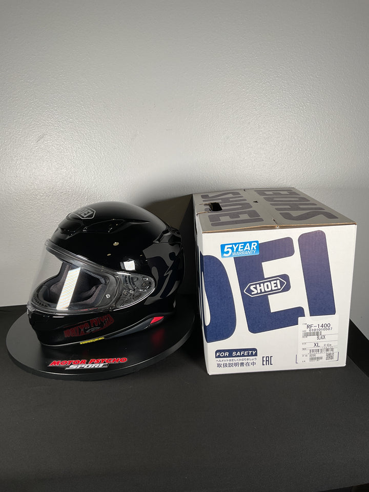 Shoei RF-1400 Helmet - Gloss Black - Size XL - USED GOOD
