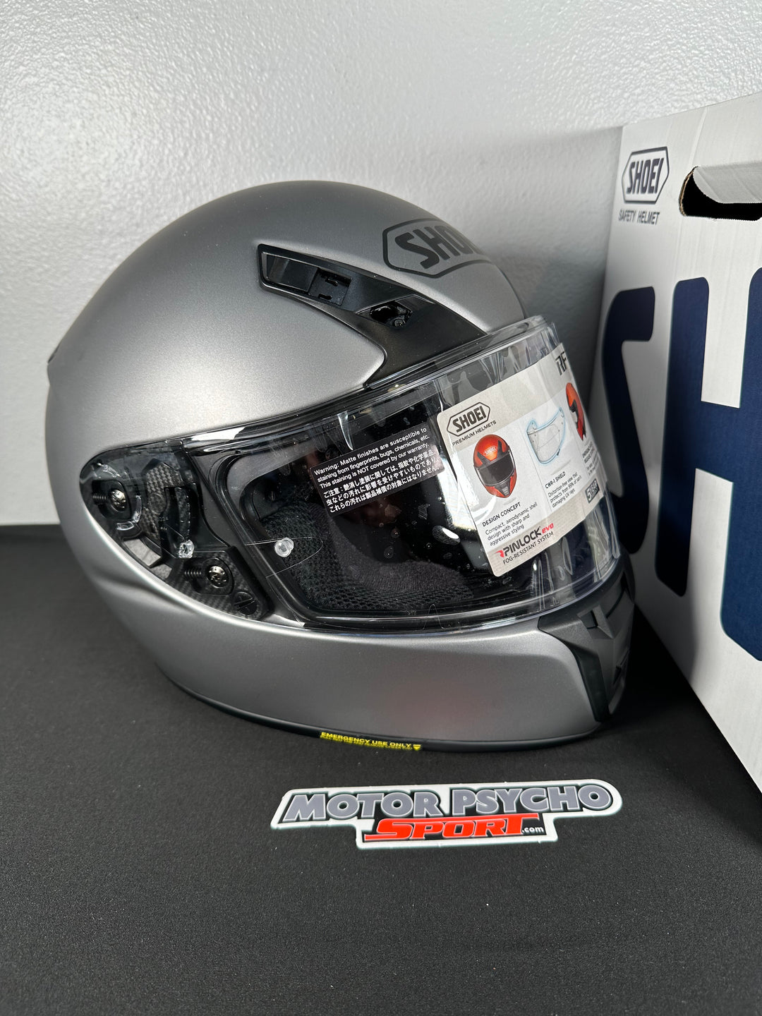 helmet shoei ryd Shoei RF-SR Helmet - Matte Deep Gray - Size XS