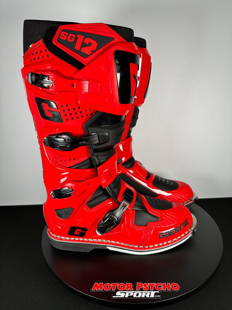 Gaerne SG-12 Boots - Red/Black - CLOSEOUT – Motor Psycho Sport