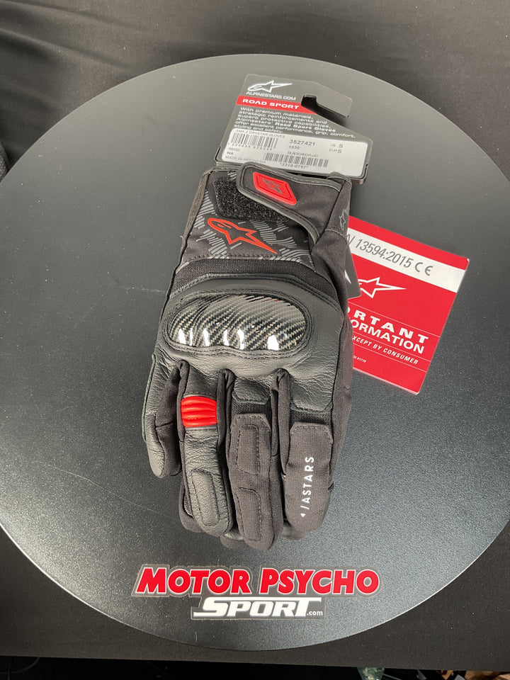 Alpinestars SMX Z Drystar Glove - Black/Red Fluo - Size Small - Used Like New