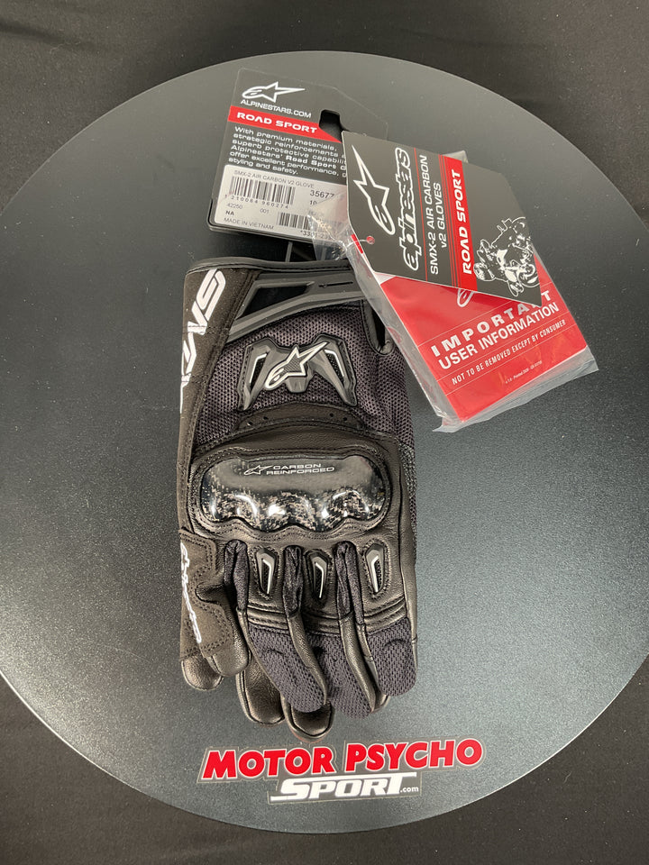 Alpinestars SMX-2 Air Carbon V2 Gloves - Black - Size Large - Used Like New