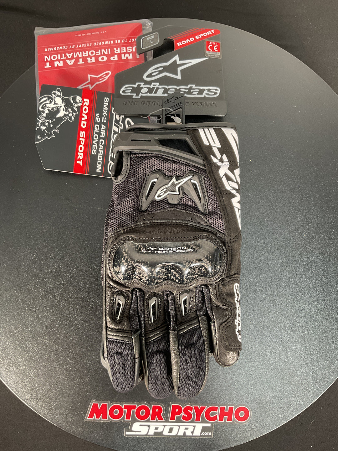Alpinestars SMX-2 Air Carbon V2 Gloves - Black - Size Large - Used Like New