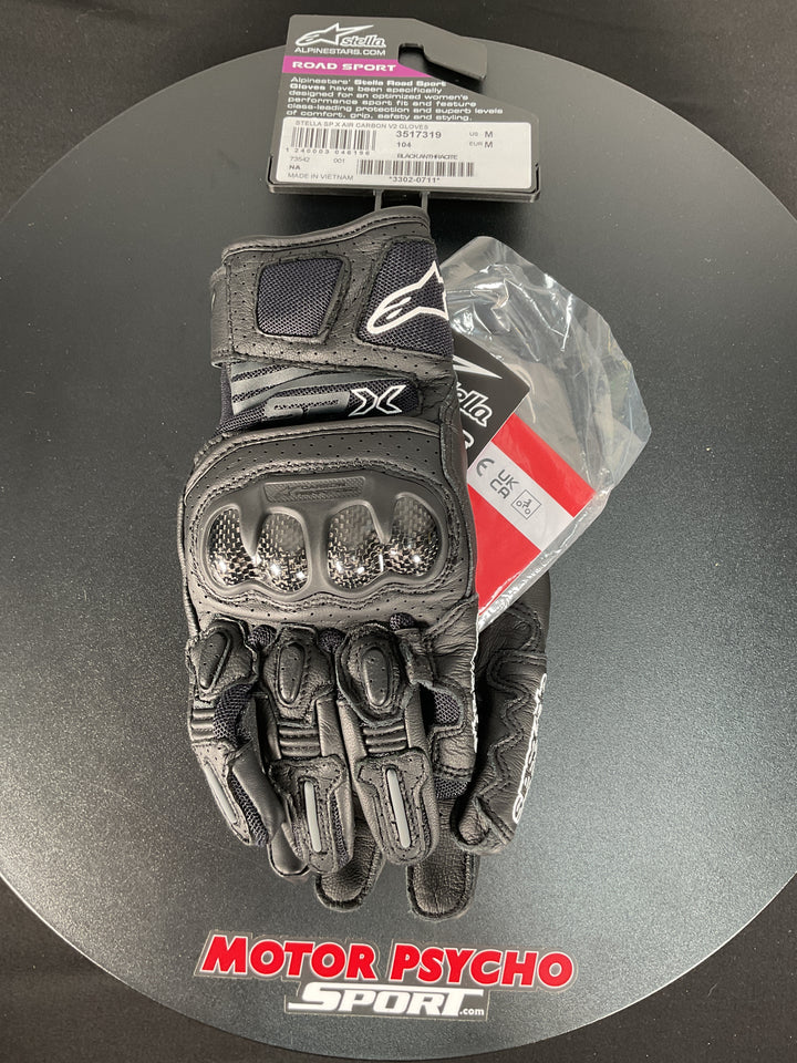 Alpinestars Stella Sp X Air Carbon V2 Gloves - Black Anthracite - Size Medium - Used Like New