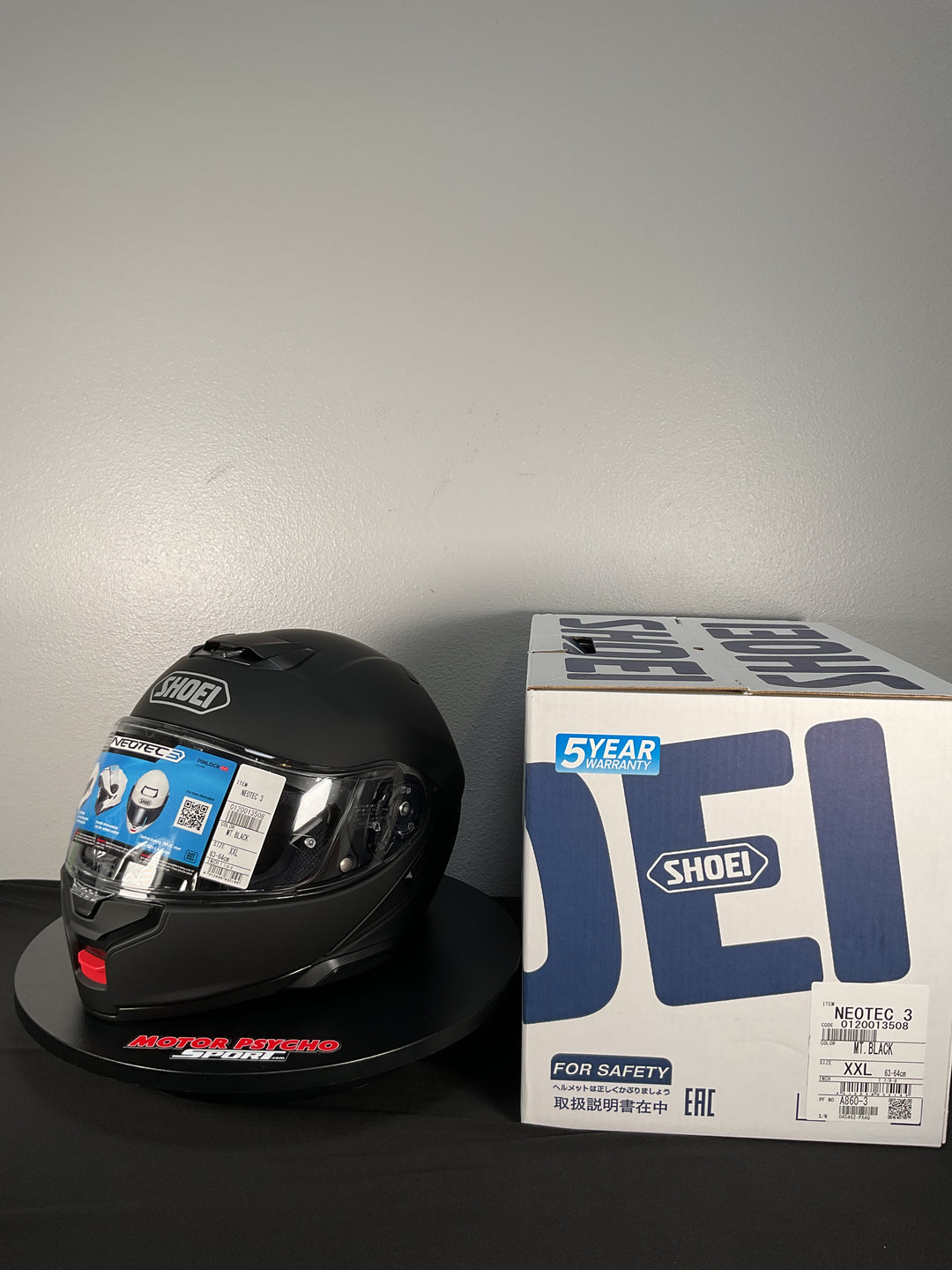 Shoei Neotec 3 Modular Helmet - Matte Black - Size XXL - USED / OPEN BOX