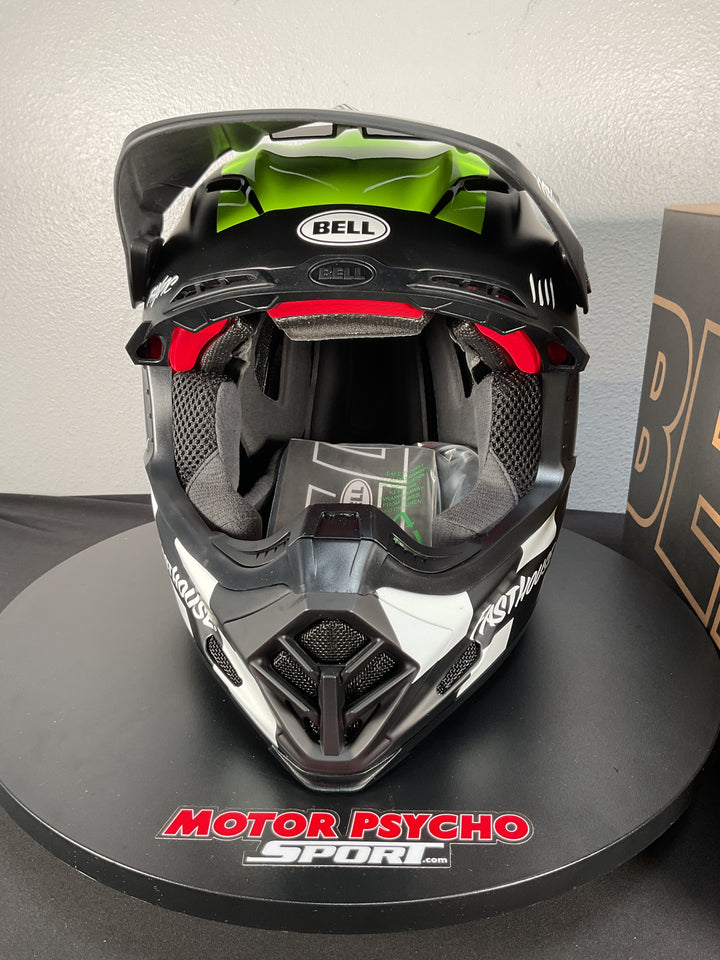 Bell Moto-9S Flex Helmet - Fasthouse Smoke bomb Matte/Gloss Black/Hi-Viz - Size Large - OPEN BOX