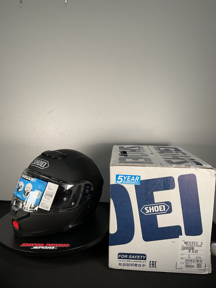 Shoei Neotec 3 Modular Helmet - Matte Black - Size  L - USED / OPEN BOX #2