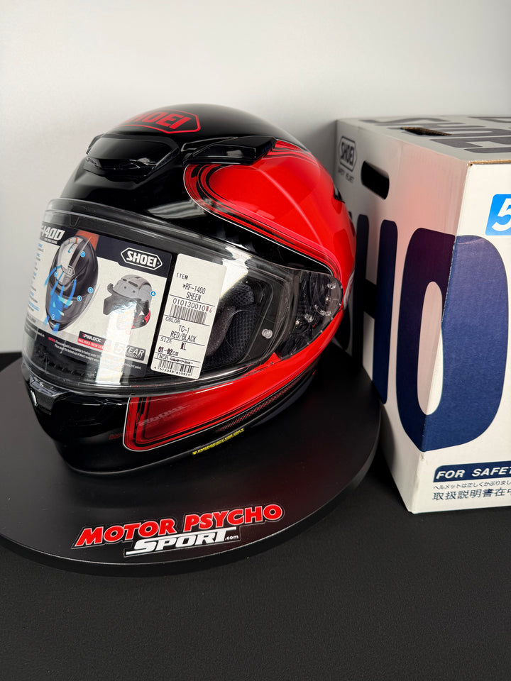 Shoei RF-1400 Sheen Helmet - TC-1 Red/Black - Size Large - USED / OPEN BOX