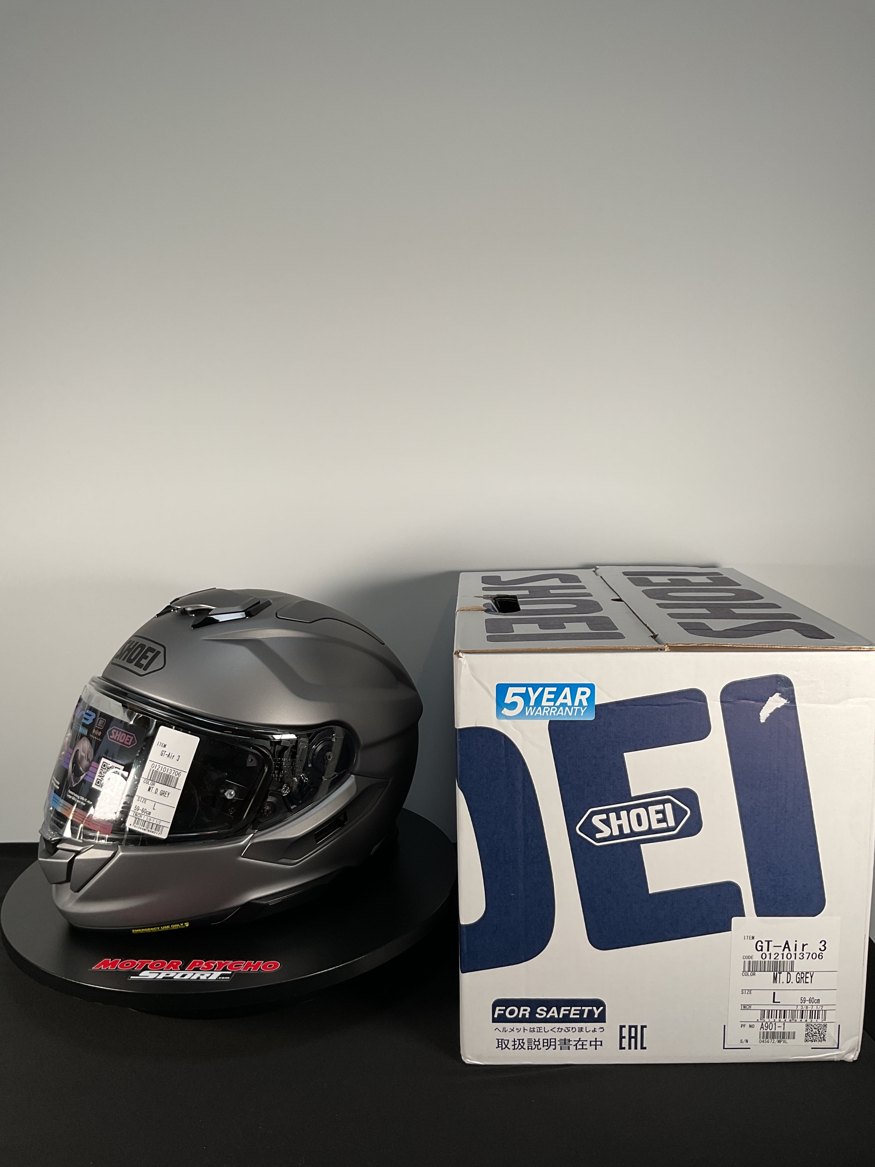 Shoei GT-Air 3 Helmet - Matte Deep Grey - Size Large - USED / OPEN