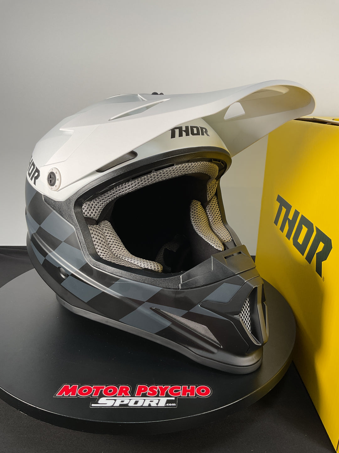 Thor Sector Birdrock Helmet - Matte Black/White - Size Medium - Used Like New
