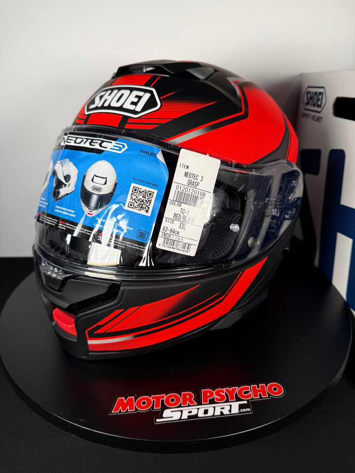 Shoei Neotec 3 Grasp Modular Helmet - TC-1 Black/Red - Size 2XL - USED / OPEN BOX