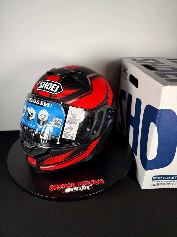 Shoei Neotec 3 Grasp Modular Helmet - TC-1 Black/Red - Size 2XL - USED / OPEN BOX