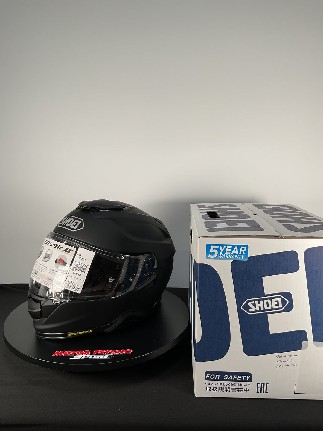 Shoei GT-Air II Helmet - Matte Black - Size Small - Used Like New