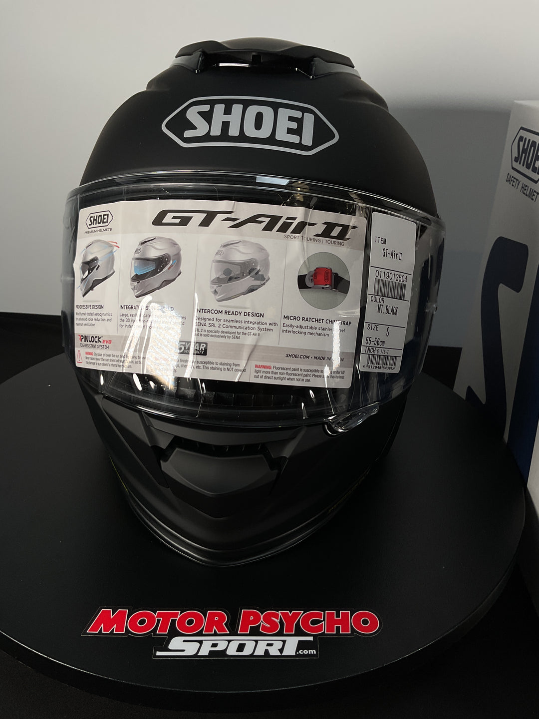 Shoei GT-Air II Helmet - Matte Black - Size Small - Used Like New