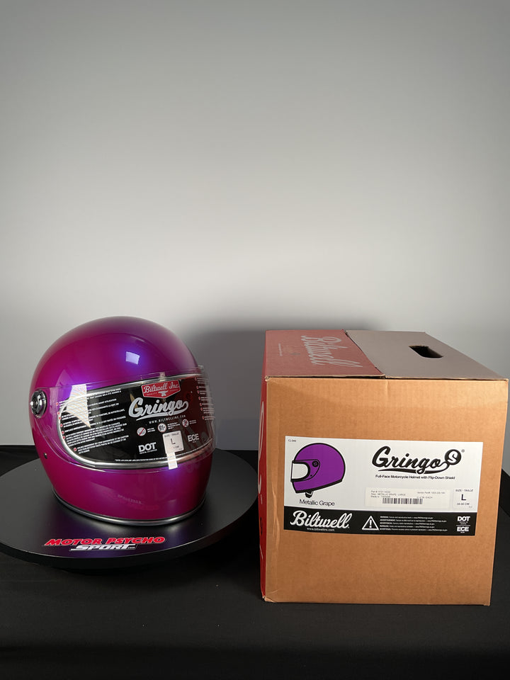 Biltwell Gringo SV ECE R22.06 Helmet - Metallic Grape - Size L - OPEN BOX