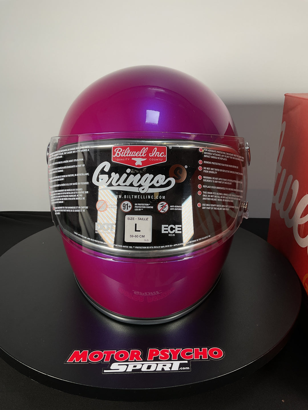 Biltwell Gringo SV ECE R22.06 Helmet - Metallic Grape - Size L - OPEN BOX