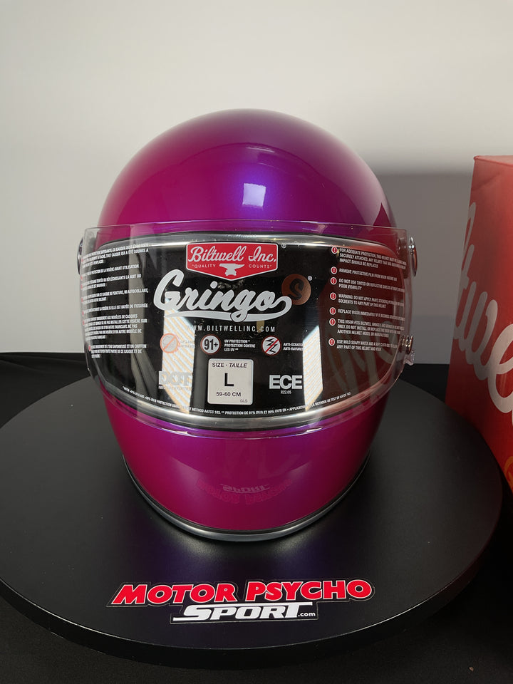 Biltwell Gringo SV ECE R22.06 Helmet - Metallic Grape - Size L - OPEN BOX