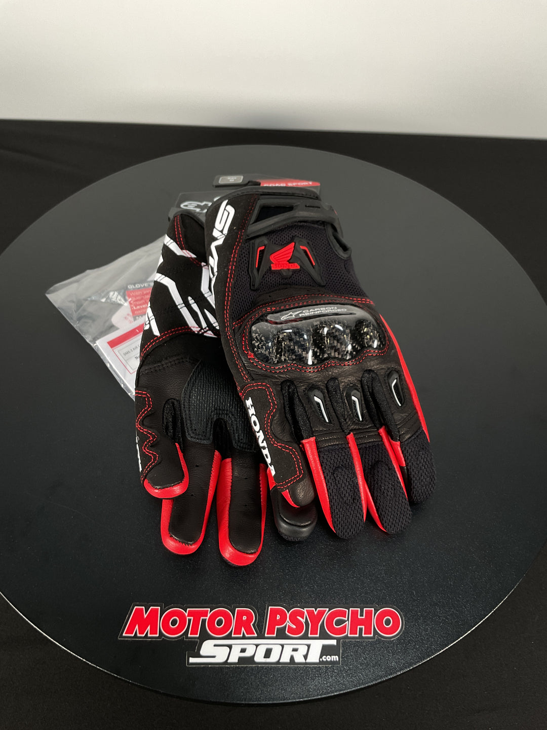 Alpinestars SMX-2 Air Carbon V2 Gloves - Black/Red - Size M - Used Like New