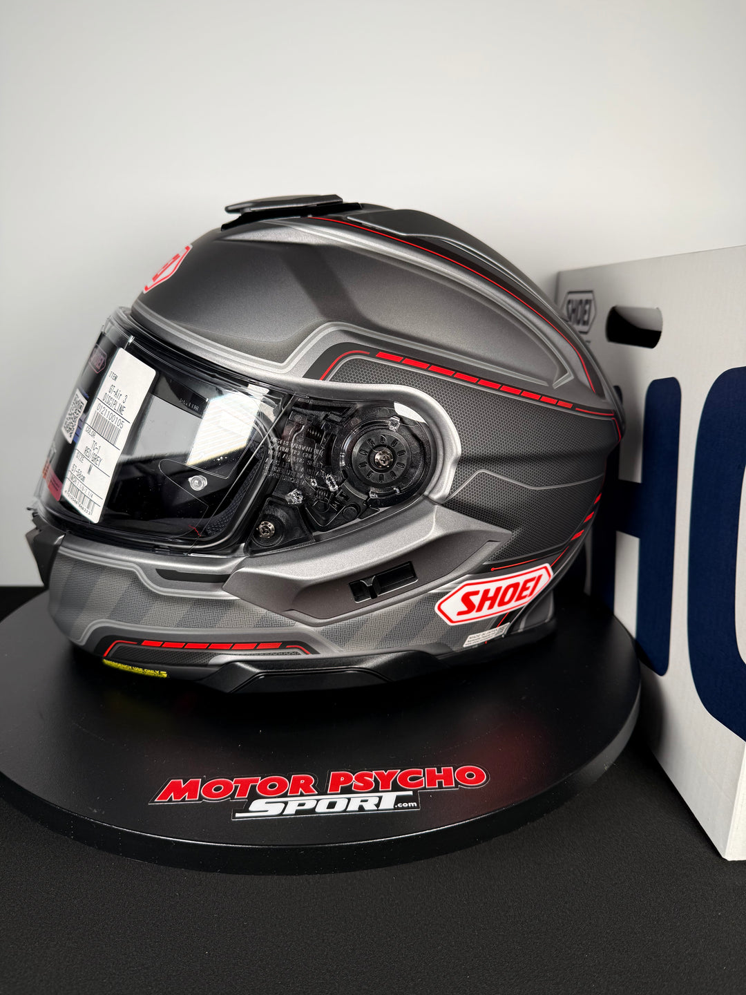 Shoei GT-Air 3 Discipline Helmet - TC-1 Matte Grey/Black/Red - Size Medium - USED / OPEN BOX