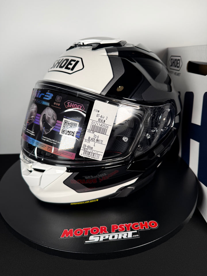Shoei GT-Air 3 Realm Helmet - TC-5 White/Black/Silver - Size Large - USED / OPEN BOX