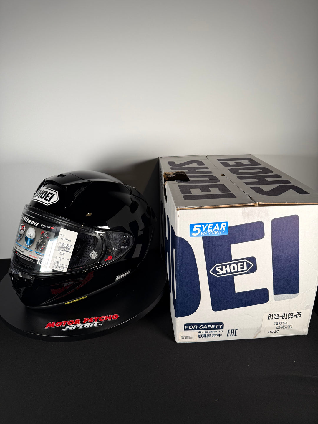 Shoei X-15 Helmet - Gloss Black - Size Large - USED / OPEN BOX #2