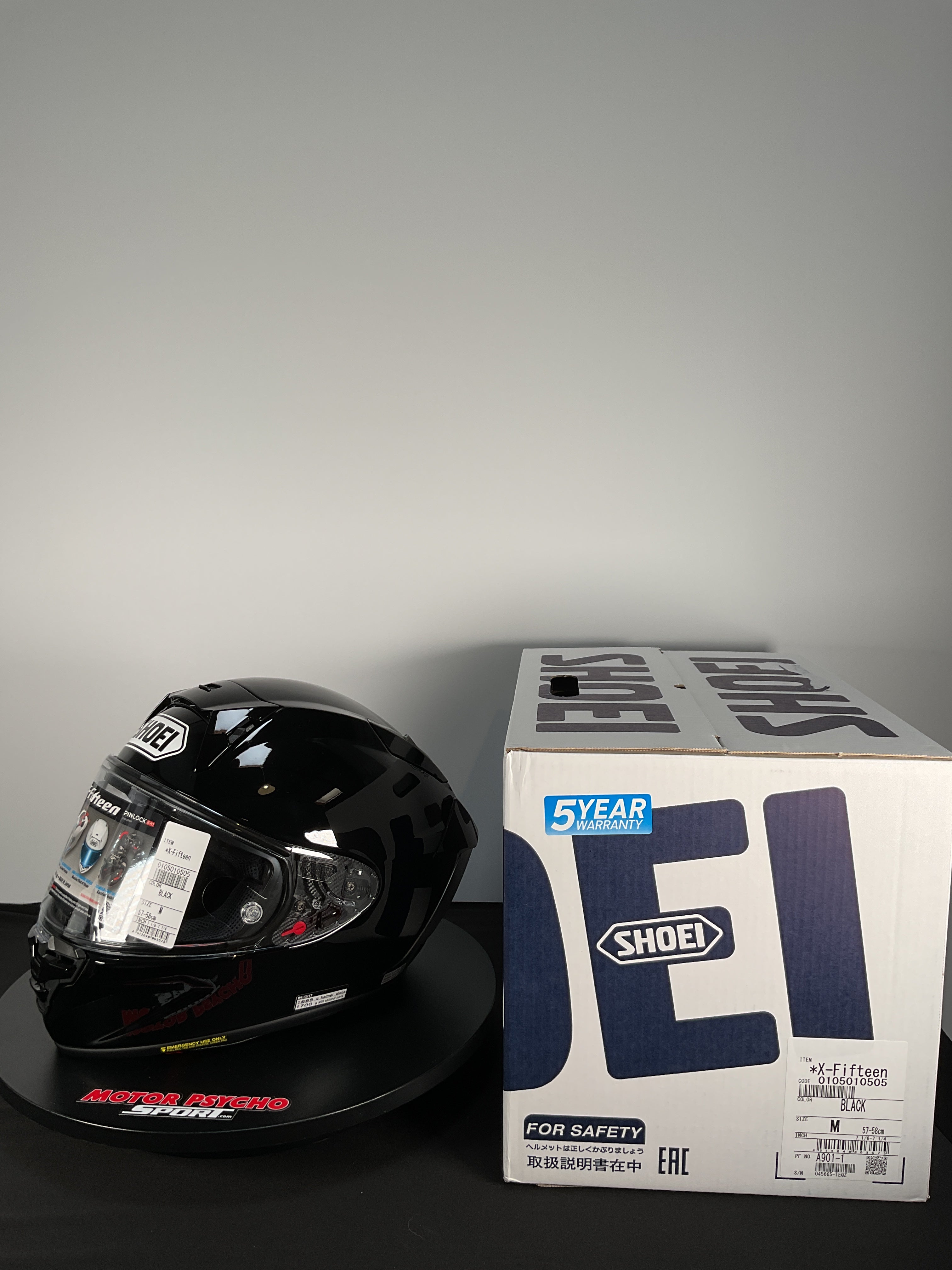 Shoei X-15 Helmet - Gloss Black - Size M - USED / OPEN BOX – Motor