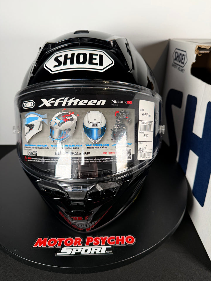 Shoei X-15 Helmet - Gloss Black - Size Large - USED / OPEN BOX #2