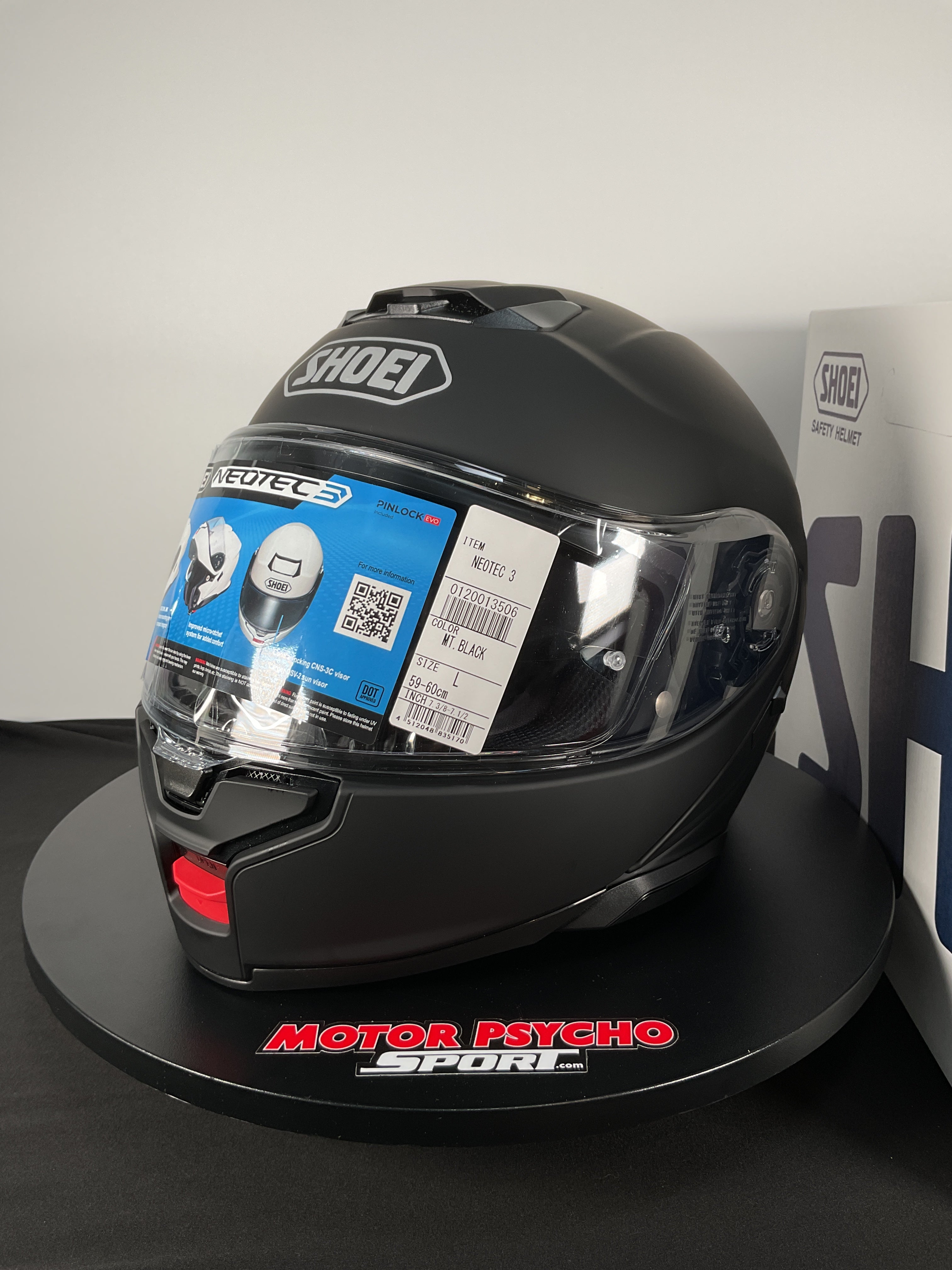 Shoei Neotec 3 Modular Helmet - Matte Black - Size Large - Used