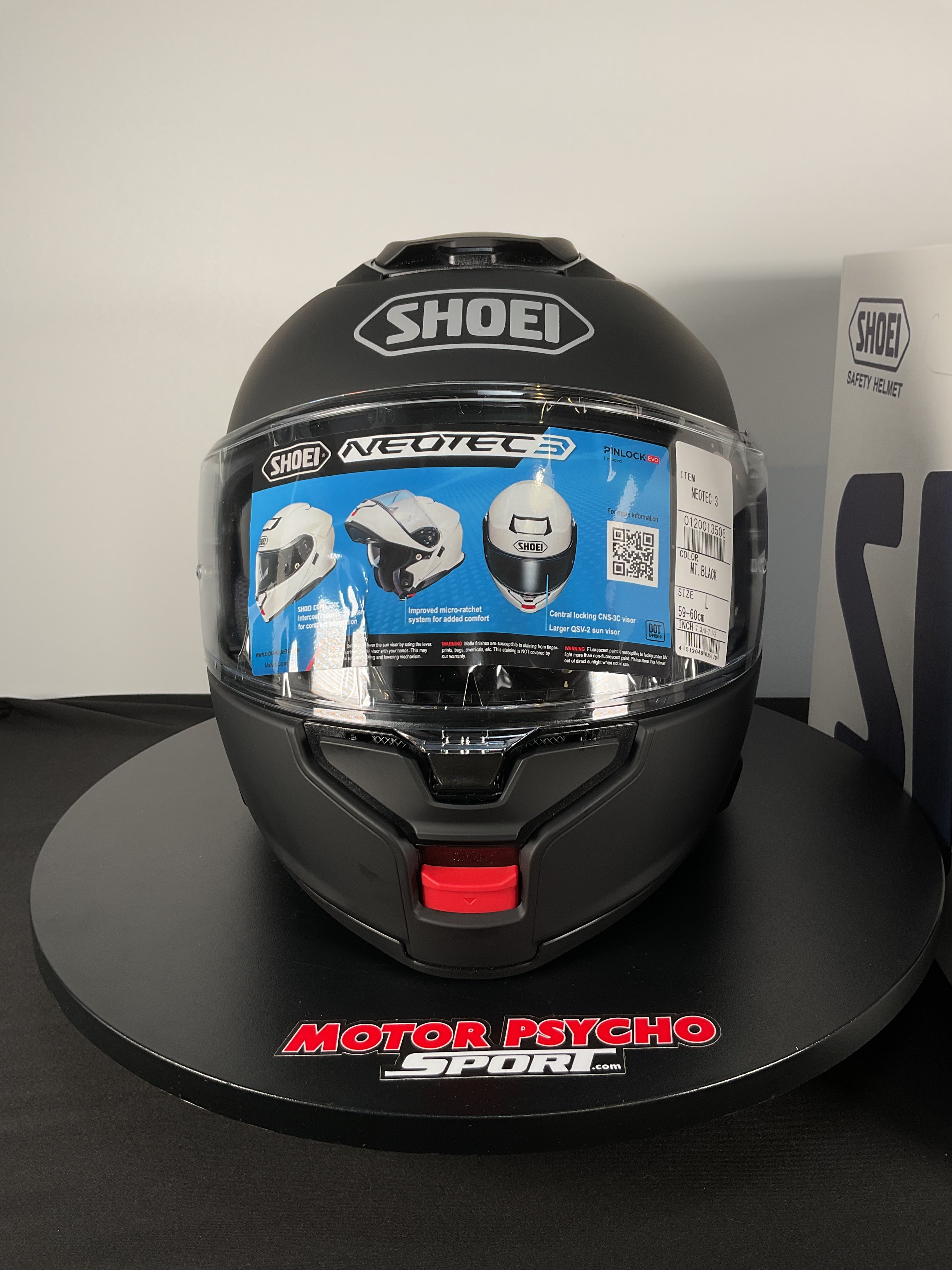Shoei Neotec 3 Modular Helmet - Matte Black - Size Large - Used